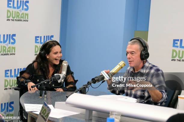 Singer/songwriter Bea Miller is interviewed by Radio personality Elvis Duran during her visit to the "The Elvis Duran Z100 Morning Show" at Z100...