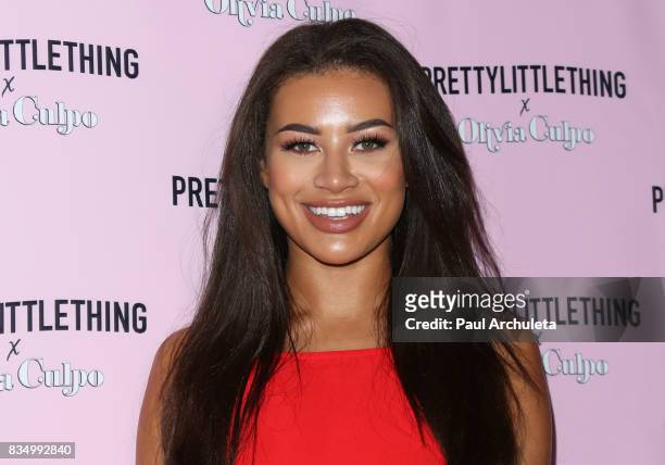 Social Media Personality Montana Brown attends the PrettyLittleThing X launch at Liaison Lounge on August 17, 2017 in Los Angeles, California.