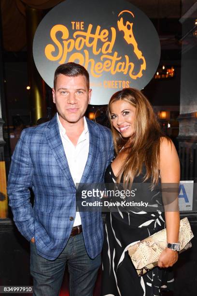 Personalities Tom Murro and Dolores Catania attend as Cheetos Brand and Chester Cheetah open the first-ever Cheetos restaurant, The Spotted Cheetah,...
