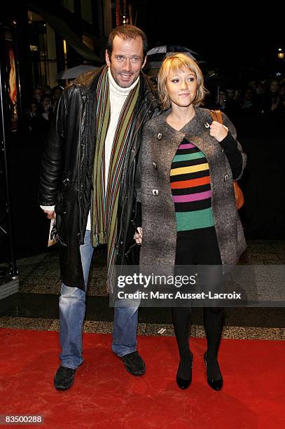 Christian Vadim and Julia Livage attend the Paris Premiere of Quantum of Solace at UGC Normandie on October 30, 2008 in Paris, France.