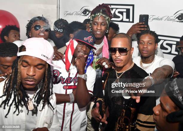 Ralo, Young Thug, T.I. And Lil Durk attend Young Thug's birthday party at Tago International on August 16, 2017 in Atlanta, Georgia.