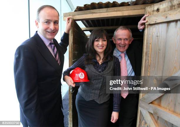 Left to right. Minister for Foreign Affairs Micheal Martin TD, TV presenter Grainne Seoige and businessman Leslie Buckley launch the International...