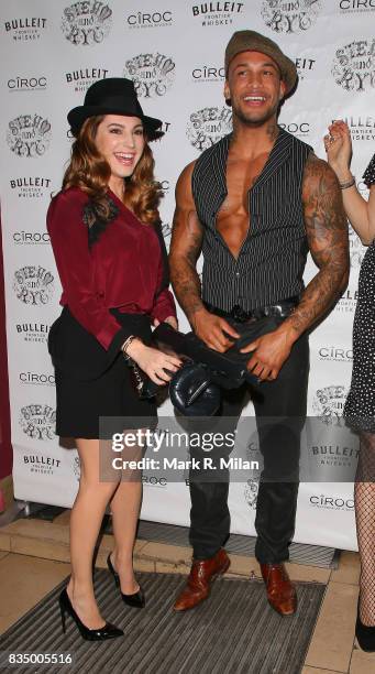 Kelly Brook and David McIntosh attend the Steam and Rye restaurant and night club on January 17, 2014 in London, England.