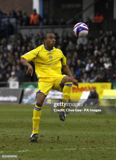 Leeds United's Fabian Delph during the Coca-Cola Football League One match at the Withdean Stadium, Brighton.