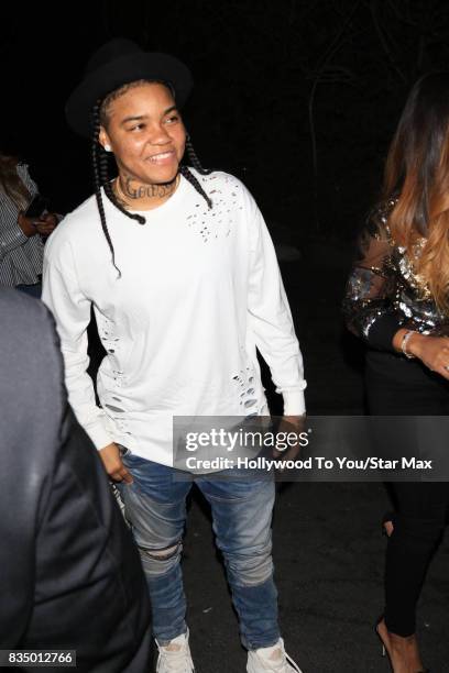 Young MA is seen on August 17, 2017 in Los Angeles, CA.