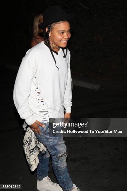 Young MA is seen on August 17, 2017 in Los Angeles, CA.