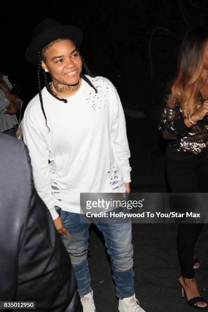 Young MA is seen on August 17, 2017 in Los Angeles, CA.