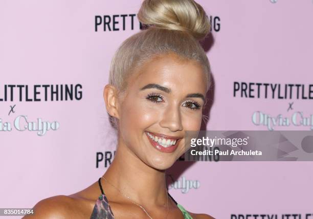 Model Madison Skylar attends the PrettyLittleThing X launch at Liaison Lounge on August 17, 2017 in Los Angeles, California.