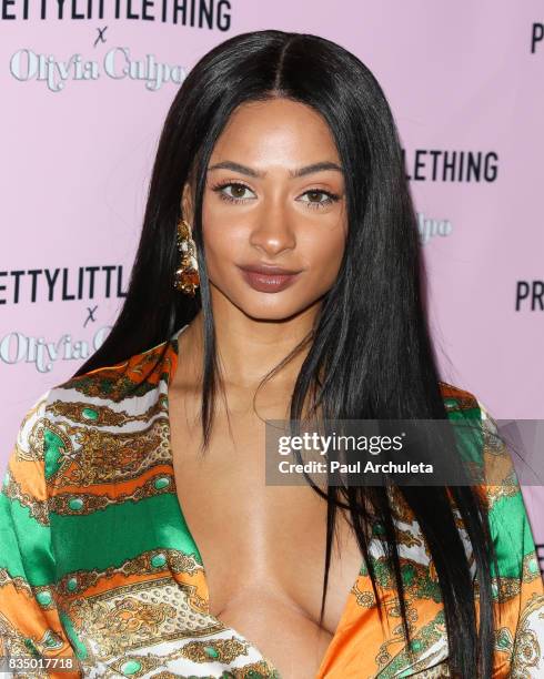 Social Media Personality Tori Brixx attends the PrettyLittleThing X launch at Liaison Lounge on August 17, 2017 in Los Angeles, California.