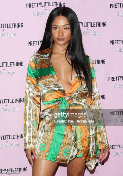 Social Media Personality Tori Brixx attends the PrettyLittleThing X launch at Liaison Lounge on August 17, 2017 in Los Angeles, California.