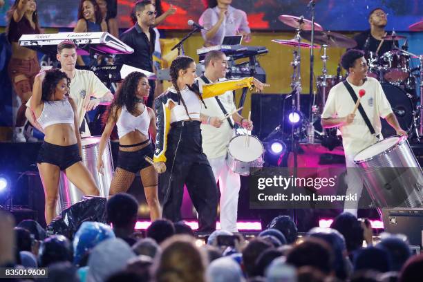 Demi Lovato performs on ABC's "Good Morning America" at Rumsey Playfield on August 18, 2017 in New York City.