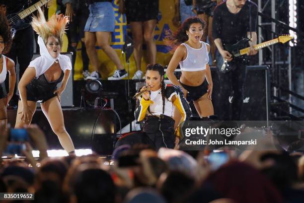 Demi Lovato performs on ABC's "Good Morning America" at Rumsey Playfield on August 18, 2017 in New York City.