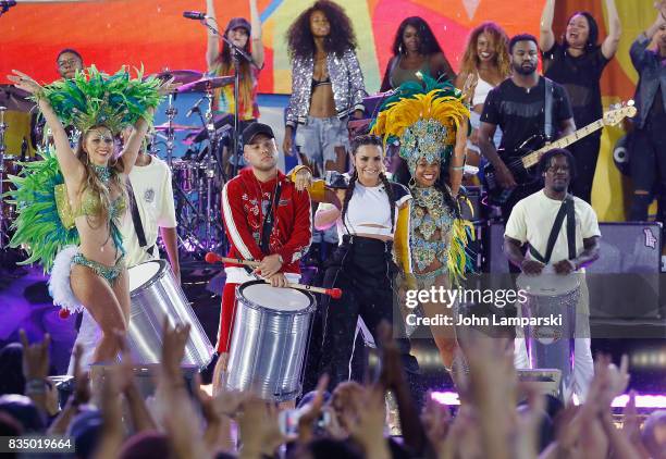 Demi Lovato performs on ABC's "Good Morning America" at Rumsey Playfield on August 18, 2017 in New York City.