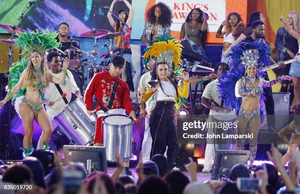 Demi Lovato performs on ABC's "Good Morning America" at Rumsey Playfield on August 18, 2017 in New York City.