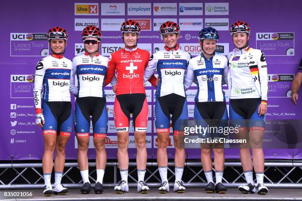 3rd Ladies Tour Of Norway 2017 / Stage 1 Start / Podium / Christina PERCHTOLD / Lotta LEPISTO / Nicole HANSELMANN / Daria PIKULIK / Clara KOPPENBURG...
