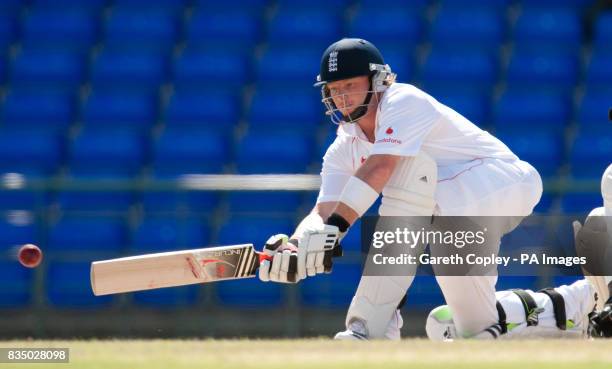 England's Ian Bell during the tour match at Warren Park Cricket Ground, St Kitts.