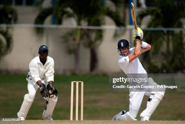 England's Kevin Pietersen during the tour match at Warren Park Cricket Ground, St Kitts.