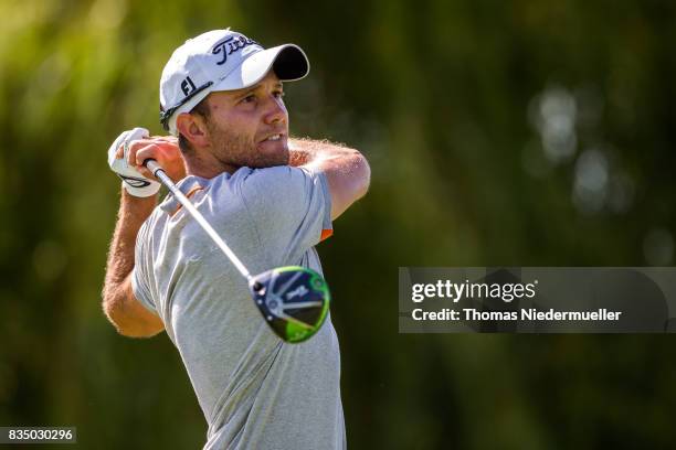 Maximilian Kiefer of Germany is seen during day two of the Saltire Energy Paul Lawrie Matchplay at Golf Resort Bad Griesbach on August 18, 2017 in...