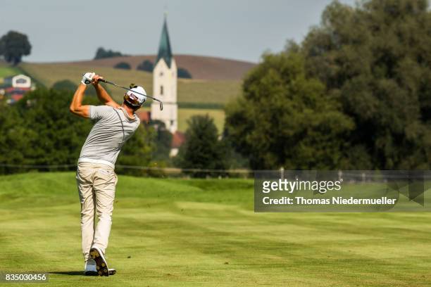 Maximilian Kiefer of Germany is seen during day two of the Saltire Energy Paul Lawrie Matchplay at Golf Resort Bad Griesbach on August 18, 2017 in...