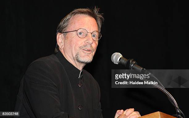 Producer David Hamilton speaks onstage ahead of the "Heaven on Earth" Premiere held at The Visa Screening Room at the Elgin Theatre during the 2008...