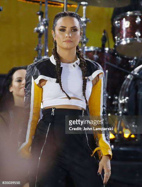 Demi Lovato performs on ABC's "Good Morning America" at Rumsey Playfield on August 18, 2017 in New York City.