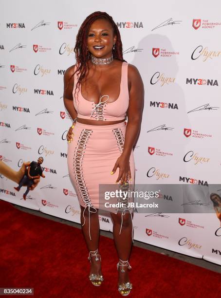 Torrei Hart attends the launch of her 'Blac Chyna Figurine Dolls' on August 17, 2017 in Los Angeles, California.