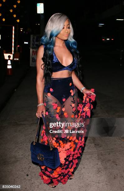 Blac Chyna attends the launch of her 'Blac Chyna Figurine Dolls' on August 17, 2017 in Los Angeles, California.