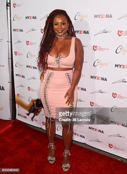 Torrei Hart attends the launch of her 'Blac Chyna Figurine Dolls' on August 17, 2017 in Los Angeles, California.