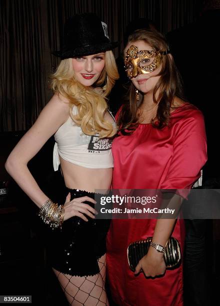 Lydia Hearst and Gillian Hearst attend the 2008 Halloween Masquerade party at 1OAK on October 30, 2008 in New York City.