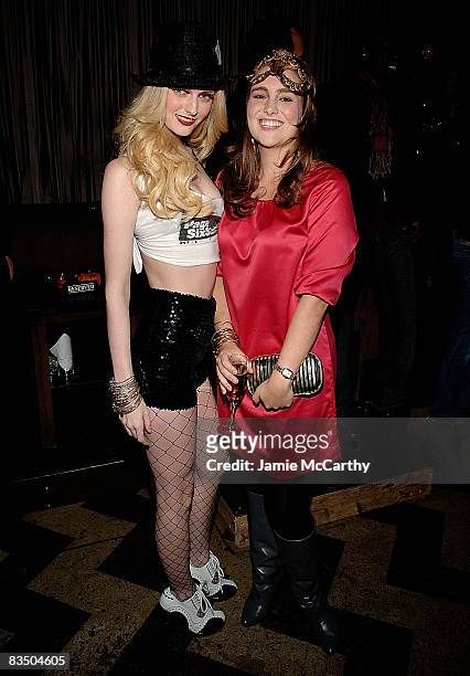Lydia Hearst and Gillian Hearst attend the 2008 Halloween Masquerade party at 1OAK on October 30, 2008 in New York City.