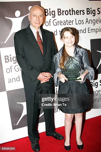 Academy Award winning actor Alan Arkin and actress Abigail Breslin, recipiant of the "Young Heros Award," pose together at Big Brothers Big Sisters...