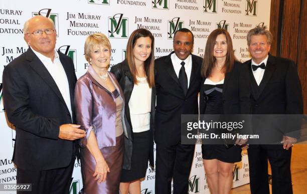 Steve Soboroff, Linda McCoy Murray, President/Founder of the Jim Murray Memorial Foundation Ashley Force, Hall of Fame Boxer Sugar Ray L, Laurie...