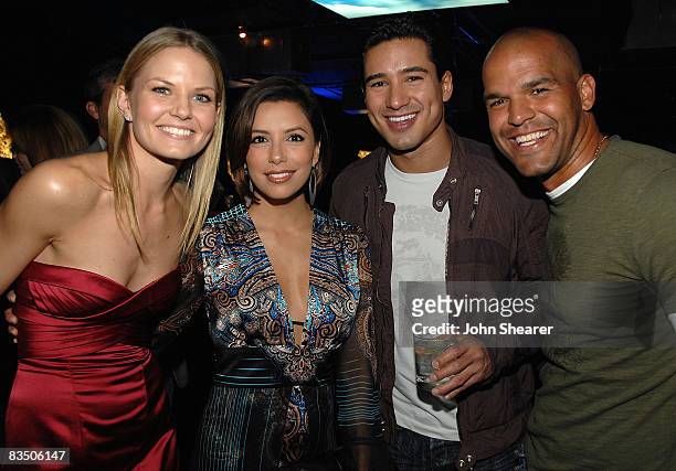 Actors Jennifer Morrison, Eva Longoria Parker, Mario Lopez and Amaury Nolasco attend the Blackberry Bold launch party at a private residence on...