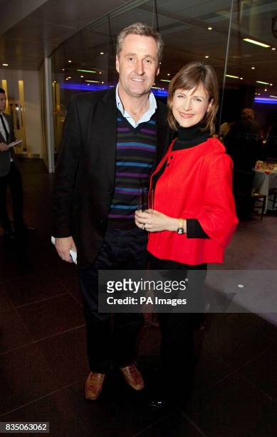 Mark Austin and Katie Derham at the Ultimate News Quiz, hosted by Bloomberg London.