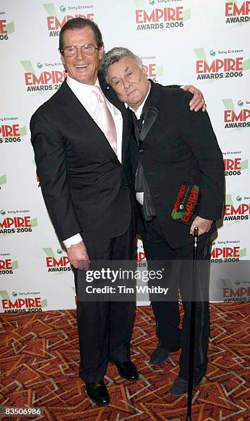 Tony Curtis who was presented with the Empire Lifetime Achievement award by Roger Moore