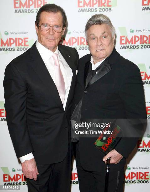 Tony Curtis who was presented with the Empire Lifetime Achievement award by Roger Moore