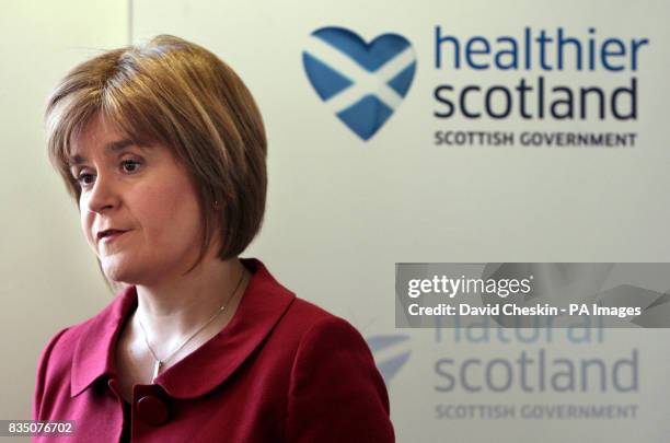 Scottish Health Minister Nicola Sturgeon during a press conference after a report on Vale of Leven hospital was released at St Andrew's House,...