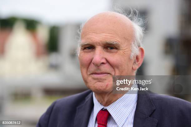 Liberal Democrat leader Vince Cable poses for photographs ahead of a Scottish Liberal Democrat party event, on August 18, 2017 in Edinburgh,...