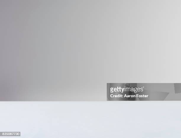 empty photography studio. - gray background stock pictures, royalty-free photos & images