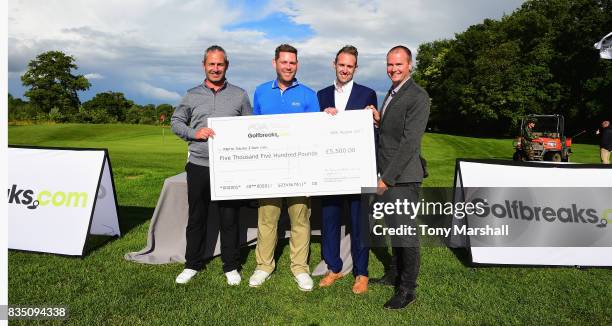 Martyn Jobling of Morpeth Golf Club and David Clark of Morpeth Golf Club winners of the Golfbreaks.com PGA Fourball Championship are presented with...