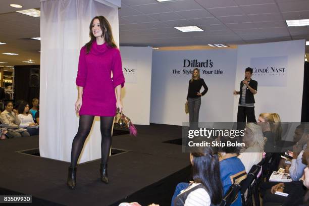 Models in fall fashion on the catwalk at Dillard's Grand Opening and Fall Fashion Show Hosted by Rebecca Weinberg at Dillard's on October 9, 2008 in...