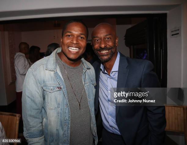 Sheldon Candice and Stephen G. Hill attend a Dinner Hosted By Russell Simmons And His Rush Philanthropic Arts Foundation In Honor Of Lin-Manuel...