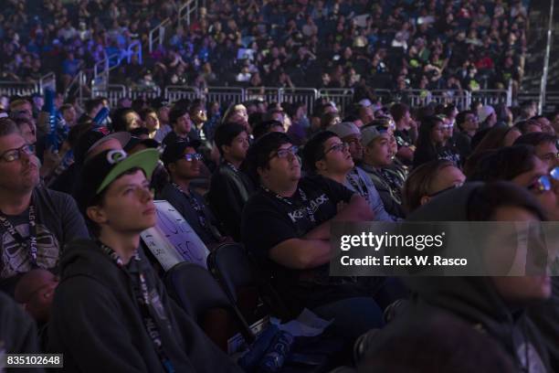 Call of Duty World League Championship: Overall view of fans looking on from crowd during Optic Gaming team vs Team Envyus Grand Final round at Amway...