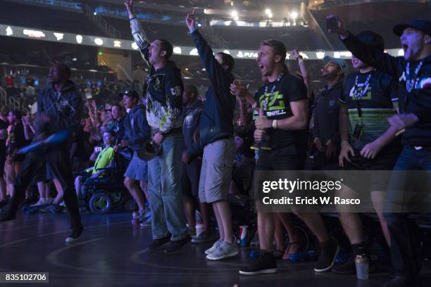 Call of Duty World League Championship: Overall view of fans victorious during Optic Gaming team vs Team Envyus Grand Final round at Amway Center....