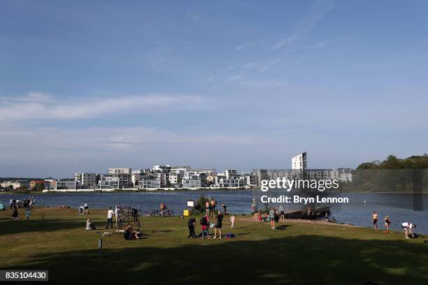 General view of the swim course ahead of IRONMAN Kalmar on August 18, 2017 in Kalmar, Sweden.