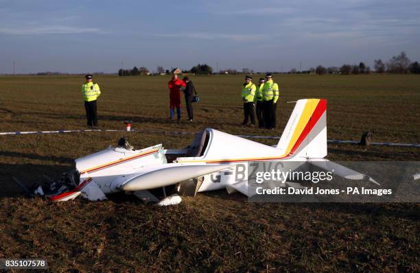 The site of an air crash near Spalding in Lincolnshire.