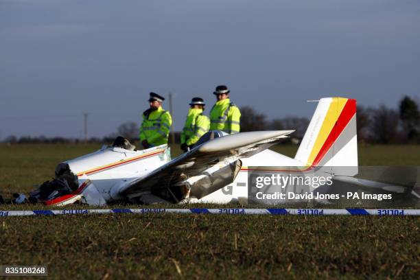 The site of an air crash near Spalding in Lincolnshire.