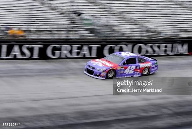 Kyle Larson, driver of the Huggies Little Movers Chevrolet, practices for the Monster Energy NASCAR Cup Series Bass Pro Shops NRA Night Race at...