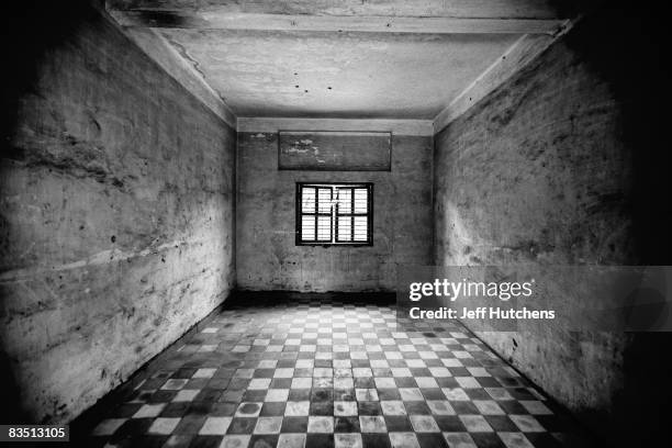 This room is inside the infamous S-21 Tuol Sleng Genocide Museum March 28, 2007 in Phnom Penh, Cambodia. On behalf of the United Nations and the...