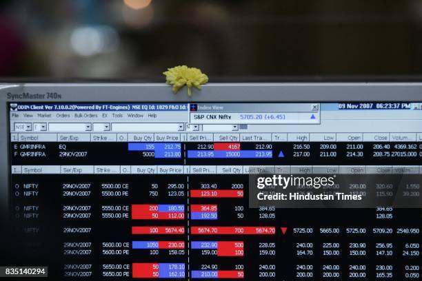 Diwali Festival: Stock brokers celebrate Diwali at the Bombay Stock Exchange building on Friday.